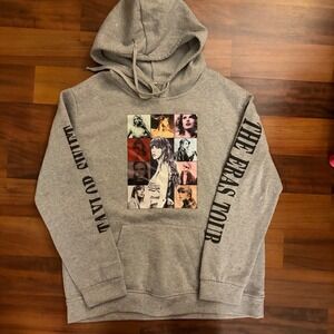 Taylor Swift‎ The Eras Tour Grey Hoodie Sweatshirt Graphic Print Size L